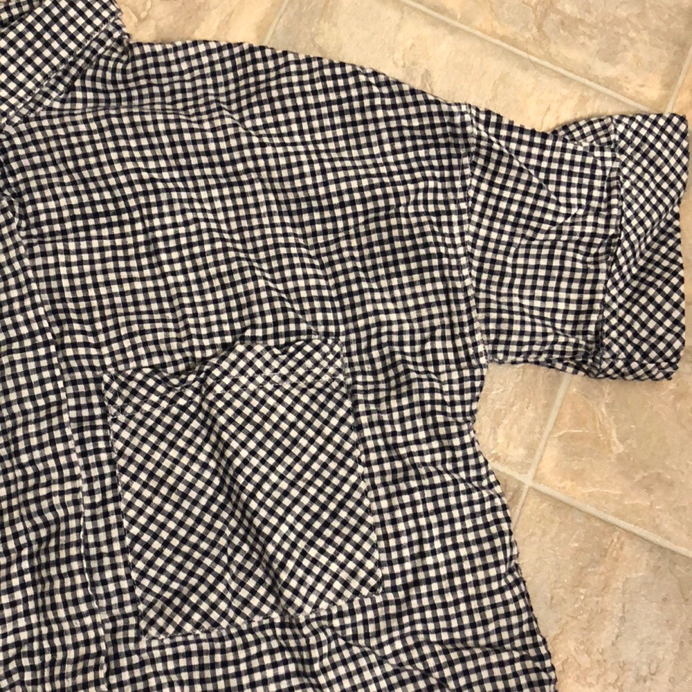 Checked Button Up Blouse - Picture 2 of 4
